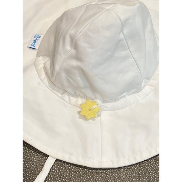 I Play White Newborn Sun Hat 0/6M Excellent Used Condition - Picture 2 of 4